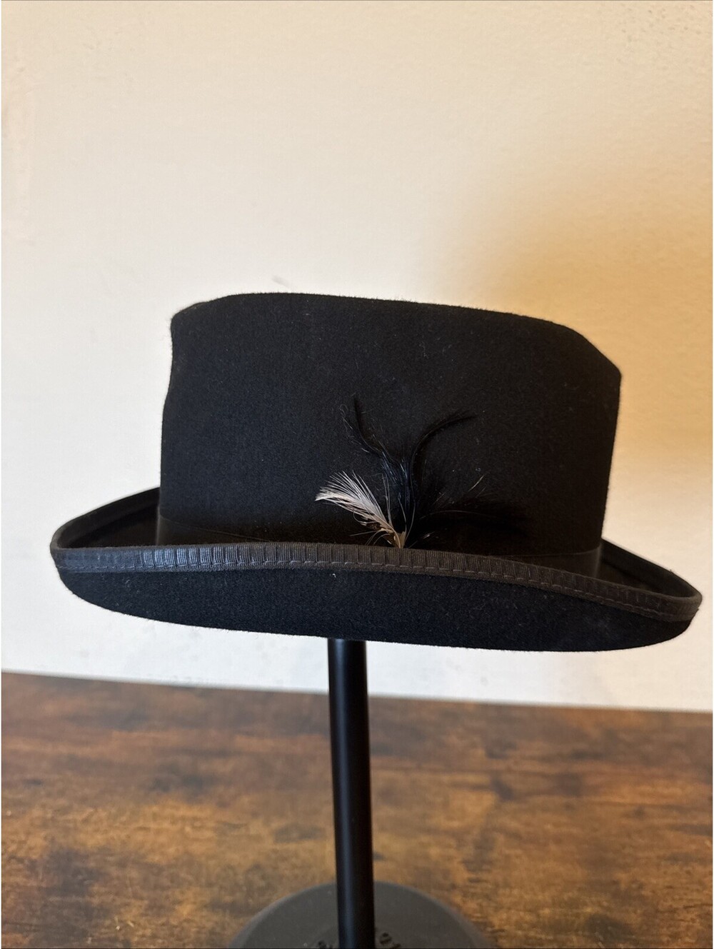 Bailey of Hollywood “Ice” Fedora – Premium Wool Felt – Black – Size Large – USA